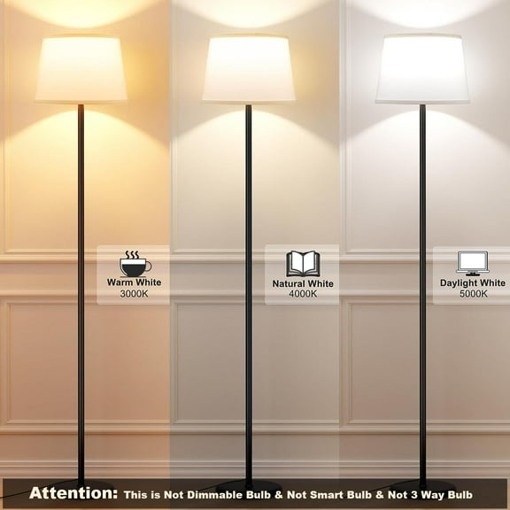 LED Light Bulb A19 3 Color Temperature 3000K-5000K-4000K,3CCT Color Changing Light Bulbs,Energy Saving 9W(60W Equivalent) LED Bulb,810LM for Bedroom,Living Room,2 Pack