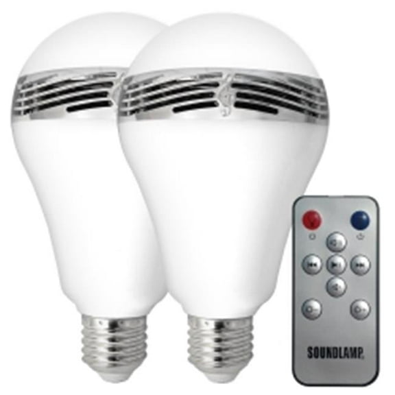 LED Light Bulb with Bluetooth Speaker - Pack of 2