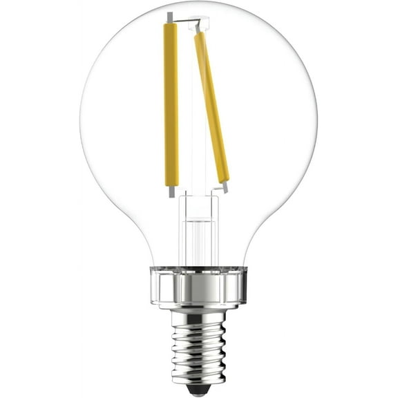 LED Light Bulbs, 60 Watt, Daylight, G16 Globe Bulbs, Clear, Small Base (2 Pack)