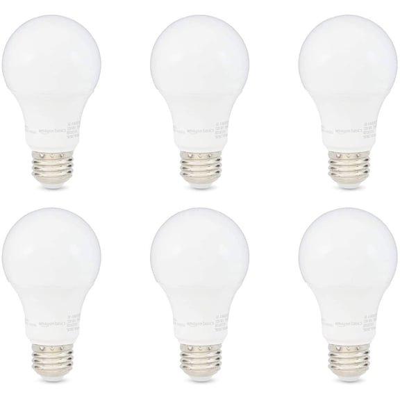 LED Light Bulbs, Energy Efficient 6W, 40 Watt Equivalent, E26 Standard Base, 2700, Dimmable, 10,000 Hour, Soft White, 6 Count