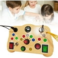 thumbnail image 1 of LED Light Busy Board Toy,Baby Sensory Learning Play,Fine Motor Skill Training,Travel Interactive Game,Toddler Early Educational Toy,Problem-Solving Ability Improvement,Safe Smooth Edge Design, 1 of 4