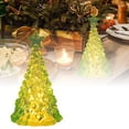 thumbnail image 1 of LED Light Up Christmas Tree Decorations - Color Changing Table Lamp with Glitter Acrylic Base, Mini Battery Operated Night Light for Xmas Holiday Home, Office, Bedroom Tabletop Decor, 1 of 6