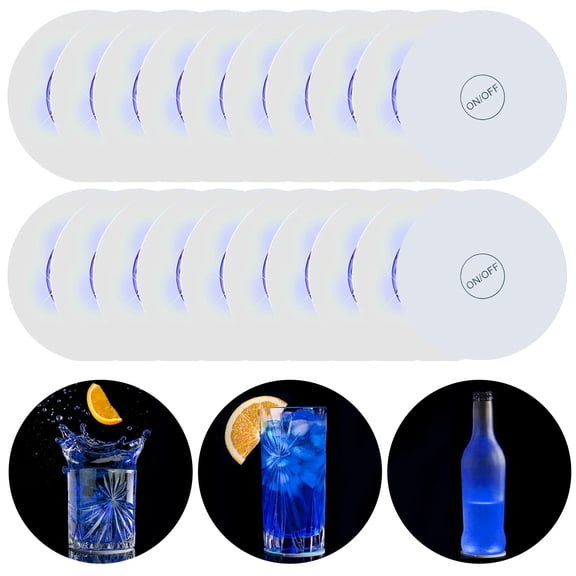 LED Light Coaster,100 PCS light up coaster,LED Drink Coasters Bar Beer Beverage Coasters Light Club, Wedding, Bar