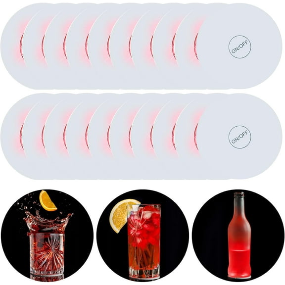 LED Light Coaster,100 PCS light up coaster,LED Drink Coasters Bar Beer Beverage Coasters Light Club, Wedding, Bar