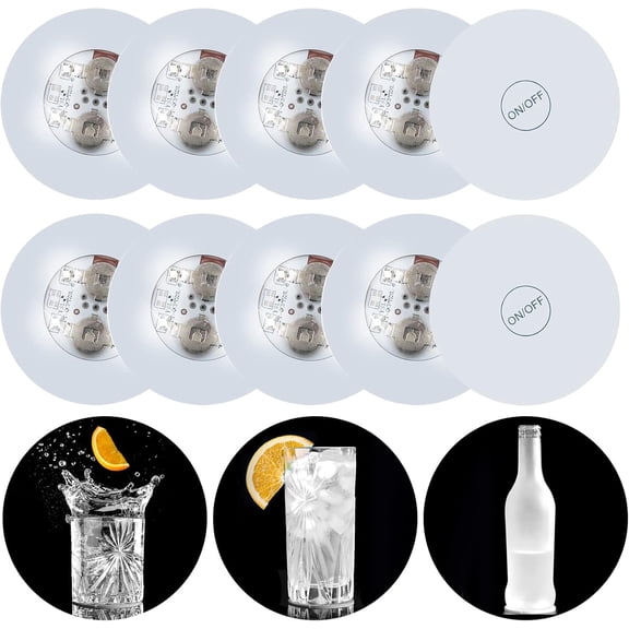 LED Light Coaster,12 PCS light up coaster,LED Drink Coasters Bar Beer Beverage Coasters Light Club, Wedding, Bar