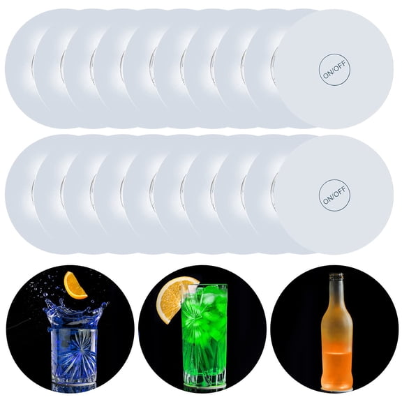 LED Light Coaster,24 PCS light up coaster,LED Drink Coasters Bar Beer Beverage Coasters Light Club, Wedding, Bar