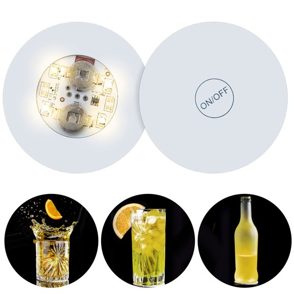 LED Light Coaster,4 PCS light up coaster,LED Drink Coasters Bar Beer Beverage Coasters Light Club, Wedding, Bar