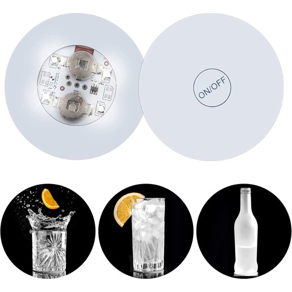 LED Light Coaster,4 PCS light up coaster,LED Drink Coasters Bar Beer Beverage Coasters Light Club, Wedding, Bar