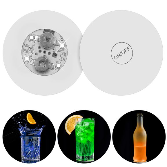 LED Light Coaster,4 PCS light up coaster,LED Drink Coasters Bar Beer Beverage Coasters Light Club, Wedding, Bar