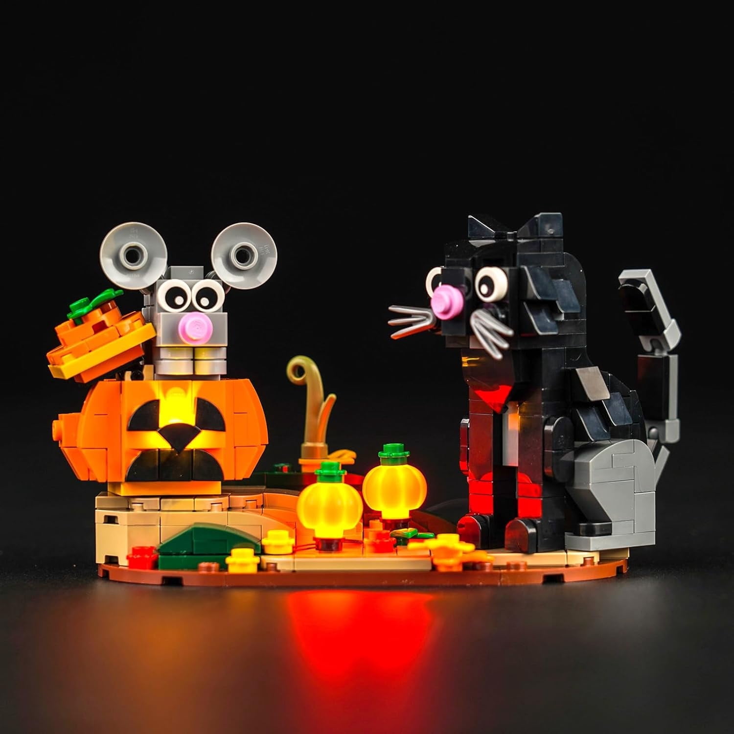 LED Light Compatible with Lego Halloween Cat & Mouse 40570 Building Kit ...