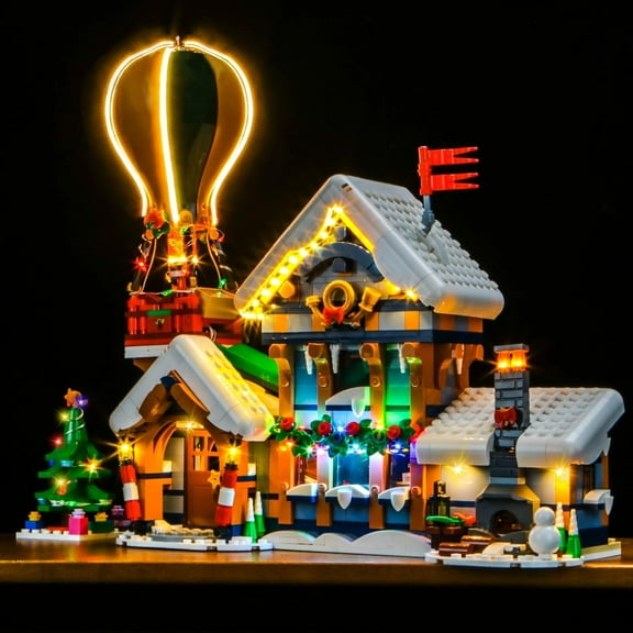 LED Light Compatible with Lego Santa's Post Office, Christmas Dcor Lights Compatible with Lego 10339, Holiday Lighting Kit-Not Included The Model (Classic Version Light)