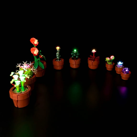 LED Light Compatible with Legos 10329 Supercar Building Set, LED Light Kit for Legos 10329 Mini potted artificial flower Building Toy, Only Decoration Lights, No Building Model Kit