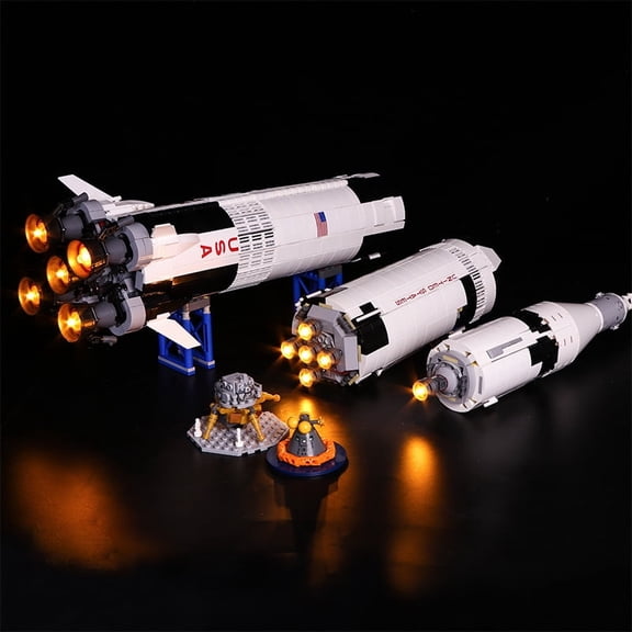 ‌LED Light Compatible with Legos 21309 Building Set, LED Light Kit for Legos 21309 carrier rocket Building Toy, Decoration Lights, No Building Model Kit