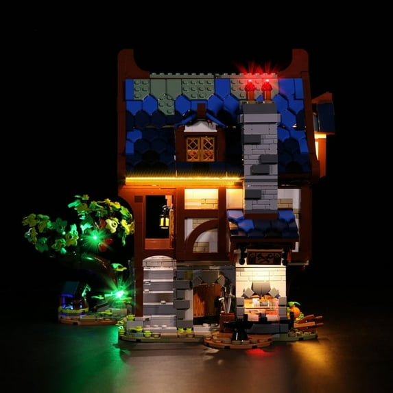 LED Light Compatible with Legos 21325 Building Set, LED Light Kit for Legos 21325 Medieval Blacksmith's shop Building Toy, Decoration Lights with Battery Box, No Building Model Kit