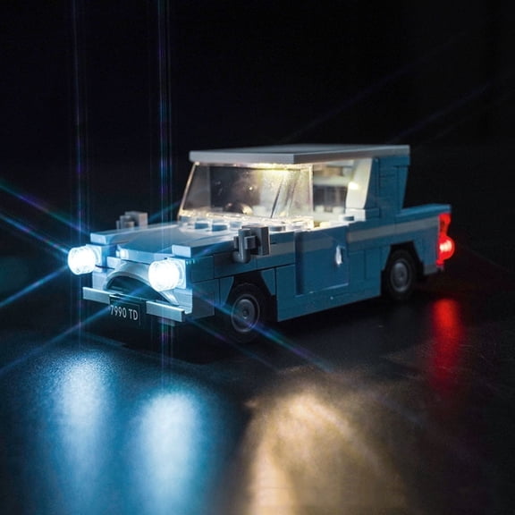 ‌LED Light Compatible with Legos 76424 Supercar Building Set, LED Light Kit for Legos 76424 Anglia Flying Car Building Toy, Only Decoration Lights, No Building Model Kit