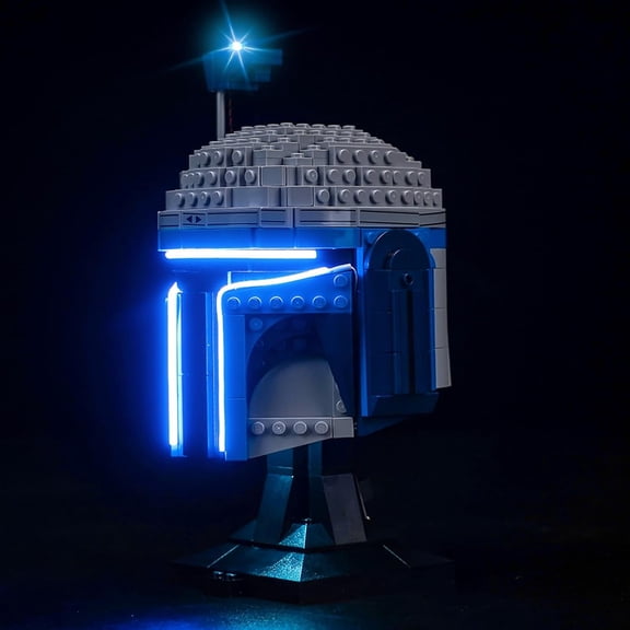 LED Light Compatible with Lego Helmet 75408, Creative Lighting Compatible with Lego Helmet- Not Come with Model (Light Control Version)