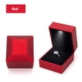 thumbnail image 1 of LED Light Diamond Ring Boxes Storage For Engagement Wedding Birthday Valentine's Day Ring Display Organizer Jewelry Accessories Red, 1 of 6