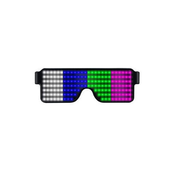 LED Light Up Dynamic Party Glasses, USB Rechargeable Flashing Rave Eyewear for Easter Festival, Christmas & Concerts, Glowing Neon Shades for Adults, Cyberpunk Party Favors(Multicolor)