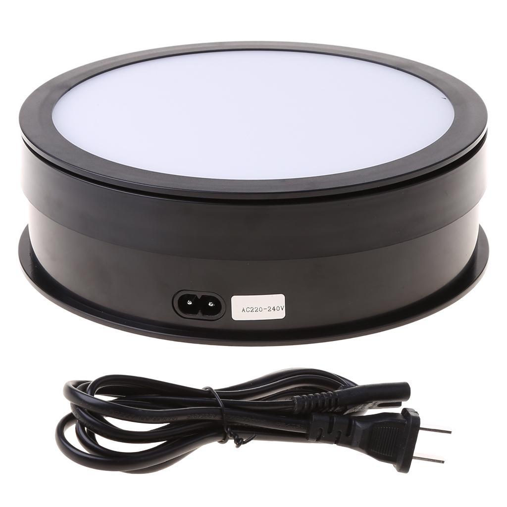LED Light Electric Rotating Display Stand Turntable Automatic Spinning ...