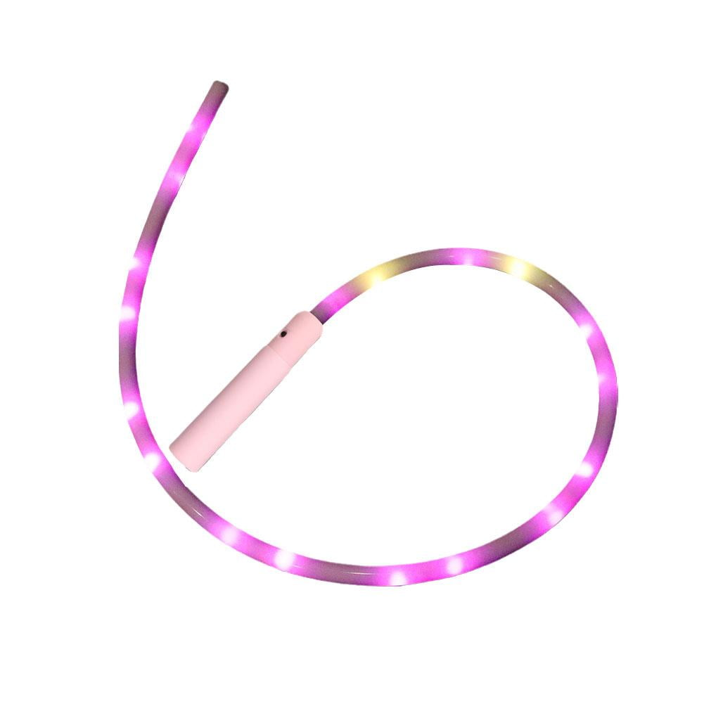 LED Light Fiber Optic Whip Multicolor Sparkle Flow Disco Dance Whips