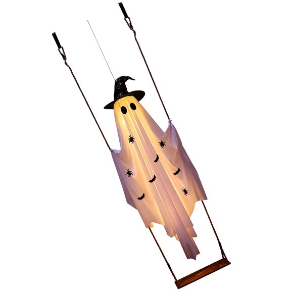 LED Light Floating Specter Swing Decoration Perfect For Halloween Party Supplies