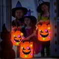 thumbnail image 1 of LED Light Up Halloween Candy Bag, Reusable Multipurpose Halloween Party Bucket, Battery Operated Spooky Themed Trick Or Treat Pail for K*ids Halloween Supplies Favors Party Gift, 1 of 6