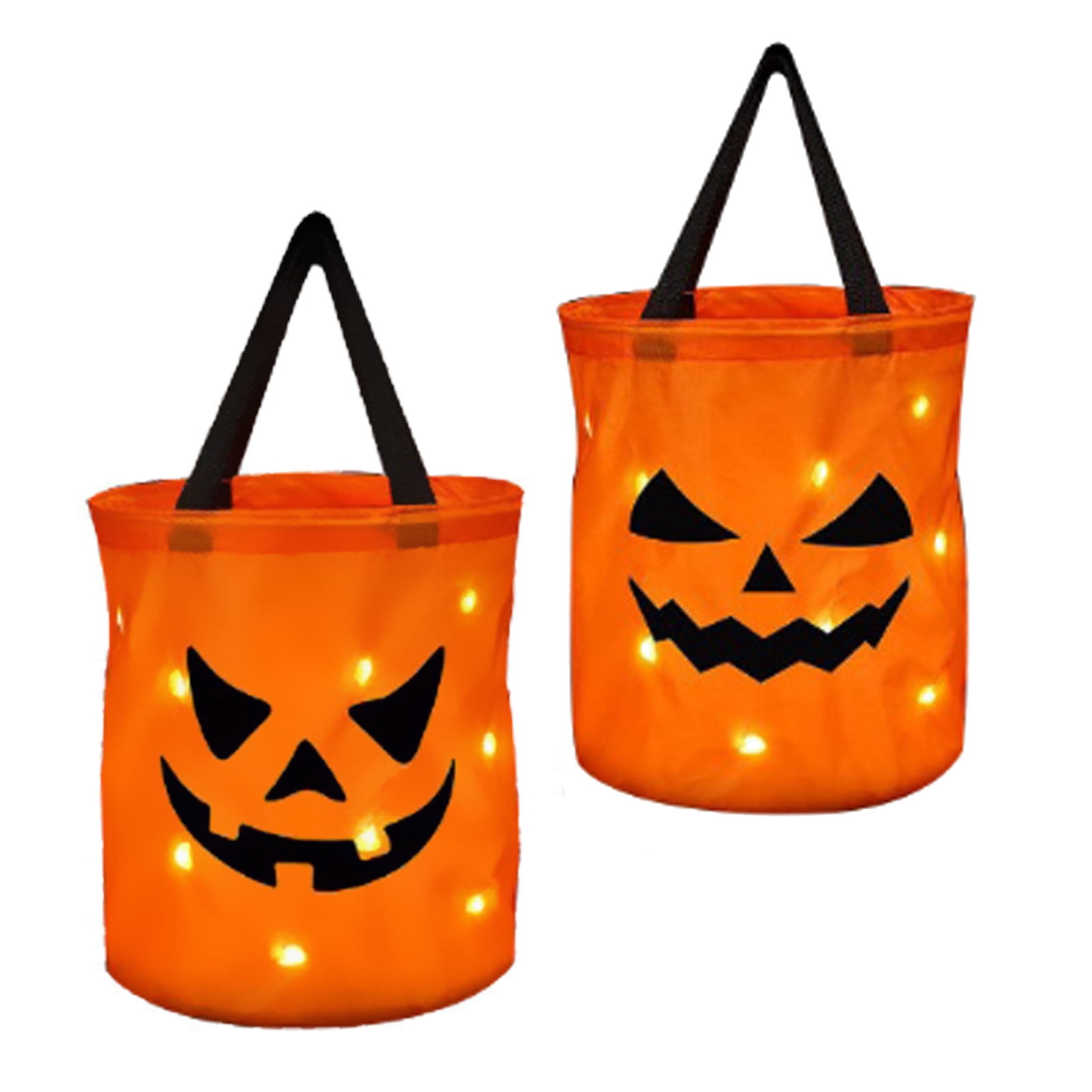 LED Light Halloween Candy Bags Light up Trick Or Treat Bags Reusable ...
