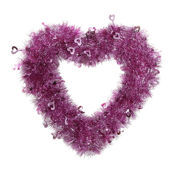 LED Light Heart Garland Valentine's/Wedding Romance Battery Operated Wreath with Timer Heart Picks for Wreaths Wreath for Window Christmas Wreath with Light Preserved Boxwood Wreaths Neutral Wreaths