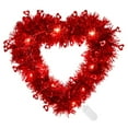thumbnail image 1 of LED Light Heart Garland Valentine's/Wedding Romance Fall Large Wreath Heart Boxwood Wreath Flowers Autumn Wreaths for Front Door outside Window Wreath Set Fall Signs for Day of The Wreath Boxwood, 1 of 4