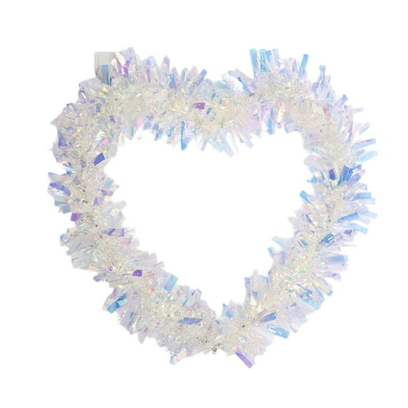 LED Light Heart Garland Valentine's/Wedding Romance Summer for Front Door Fall Door Wreaths 24” Christmas Wreath Lighted Wreath Fall Wreath Christmas Wreaths for Decorating Preserved Wreath Outdoor