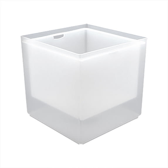 LED Light Up Ice Bucket for Parties, 7.48X7.48X7.28" Square Cooler Container, Rechargeable Drinks Tub, Illuminated Wine Chiller, Bar Party Beverage Holder, Plastic Beer Bucket, Blue Light