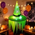 thumbnail image 1 of LED Light Up Jagged Witch Hat with Glowing Ghost Effect, Battery-Powered Halloween Yard Decor, Illuminated Party Prop for Walkway, Lawn and Spooky Outdoor Patio Decoration, C, 1 of 6