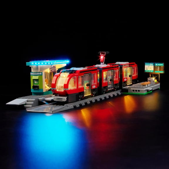 LED Light Kit Compatible with Lego Downtown Streetcar and Station 60423 Building Blocks, Lighting Accessories for City Display, (Lights Only, Model Not Included), Classic Version.
