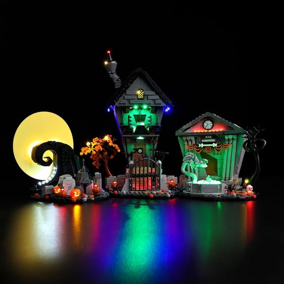 LED Light Kit Compatible with Lego Tim Burton's The Nightmare Before Christmas 21351 Building Blocks, Upgraded Lighting Accessories for 21351 Model Set (Lights Only)