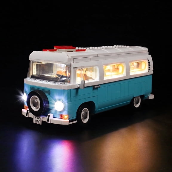 LED Light Kit for Legos 10279 T2 camper Van Building Set, Remote Control Version Lighting Kit Compatible with Legos 10279 Set (Only Lights Kit Without Model)