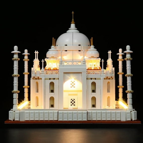 LED Light Kit for Legos 21056 Street View Architecture Series Taj Mahal Building Set, Upgrade Version Lighting Kit Compatible with Legos 21056 Set (Only Lights Kit Without Model)