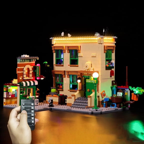 LED Light Kit for Legos 21324 Street Building Set, Remote Control Version Lighting Kit Compatible with Legos 21324 Set (Only Lights Kit Without Model)