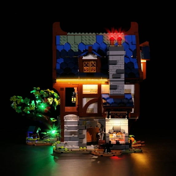 LED Light Kit for Legos 21325 Medieval Blacksmith's shop Building Set, Upgrade Version Lighting Kit Compatible with Legos 21325 Set (Only Lights Kit Without Model)
