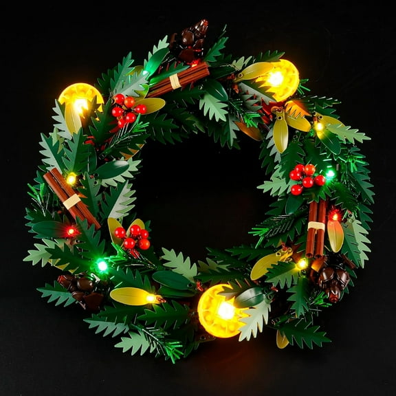 LED Light Kit for Lego 10340 Icons Wreath Building Set, Compatible with Lego 10340 Building Blocks Model(Not Include Blocks Set)