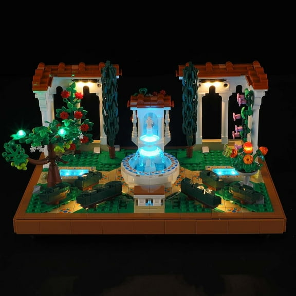 LED Light Kit for Lego 10359 Icons Fountain Garden Building Set, Compatible with Lego 10359 Building Blocks Model(Not Include Blocks Set)