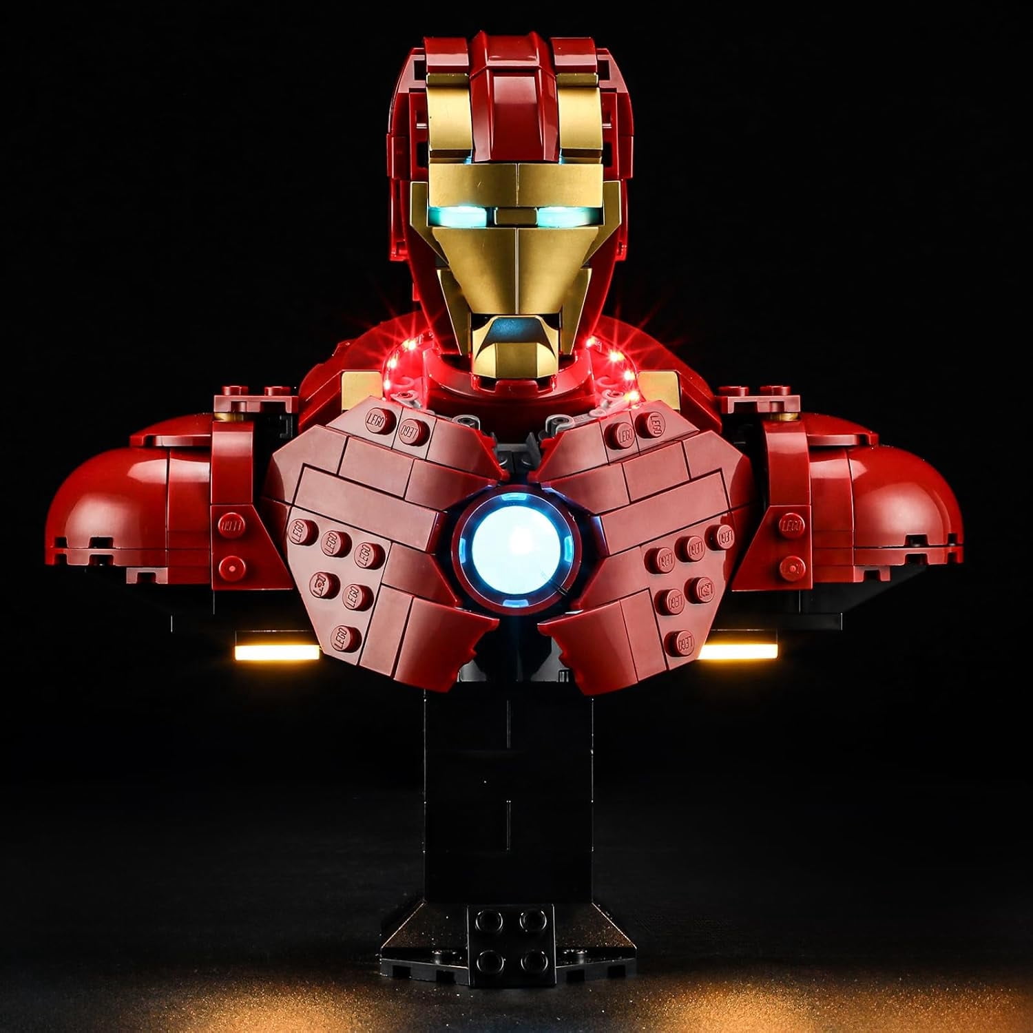 LED Light Kit for Lego 76327 Iron Man MK4 Bust, Compatible with Lego 76327 Building Blocks Model(Not Include Blocks Set)