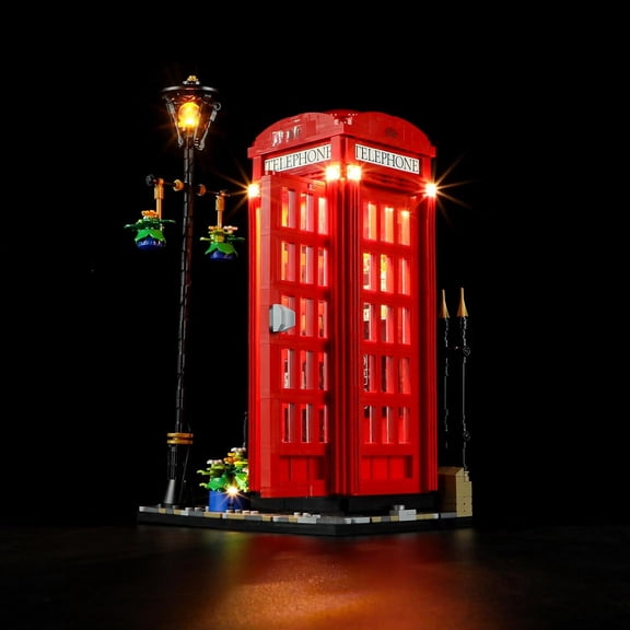 LED Light Kit for Lego Red London Telephone Box 21347 Set,Compatible with Lego 21347 Building Blocks Model(Not Include Blocks Set)