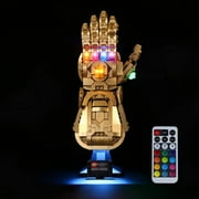 LED Light for Legos 76191 Infinity Gauntlet Collectible Building Kit, Decoration Lights for Thanos Hand Gauntlet Model, Remote Control DIY Lighting for Infinity Stones,Pack Without Building Block