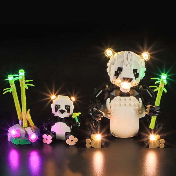 LED Light Only, Compatible with Lego Creator 3 in 1 Wild Animals Panda Family, Creative Lighting Compatible with Lego 31165 - Not Come with Model