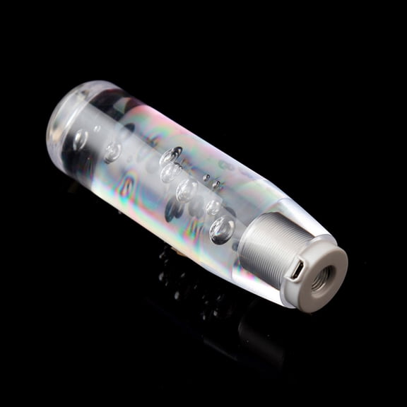 LED Light RGB Shift Knob Stick Crystal Transparent Bubble Gear Shifter10cm/15cm/20cm/25cm/30cm，Multicolor Gradient Shift Knob Universal