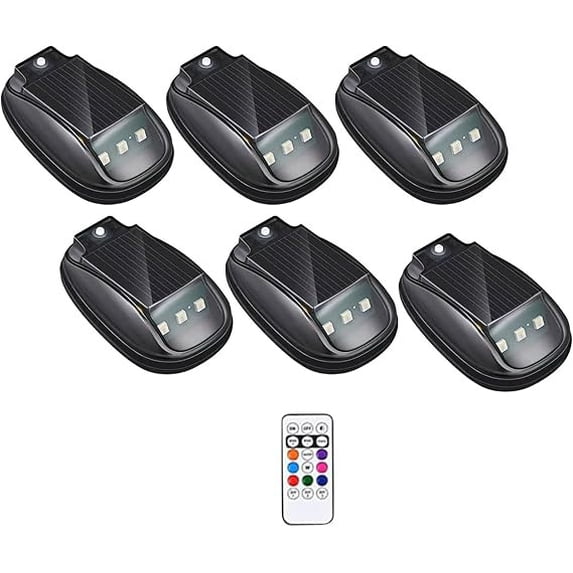 LED Light Roof LED Lamp for Car Truck RV Waterproof Car Roof Wireless Solar Light with Remote Control (6Pc)