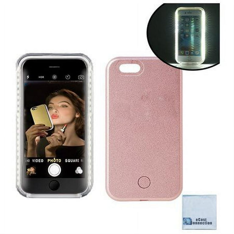 LED Light Selfie Flash Power Bank Case (Rose Gold) for iPhone