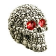 thumbnail image 1 of LED Light Up Skull Decor Life Size Resin Skeleton Human Skull Model with Glowing Eyes Skull Head Prop Halloween Tabletop Ornament for Party Bar Home Decoration, 1 of 3