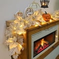 thumbnail image 1 of LED Light String, Fabric Maple Leaf Rattan Decor, 1 of 7