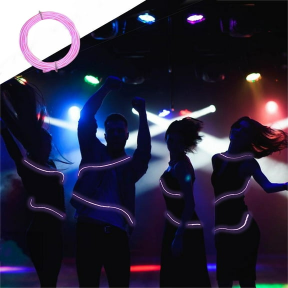 LED Light String Glow Stick with 3 Lighting Modes, Flexible Waterproof Party Decoration Light, Luminous Line for Costume Dance, 39.4 Inch